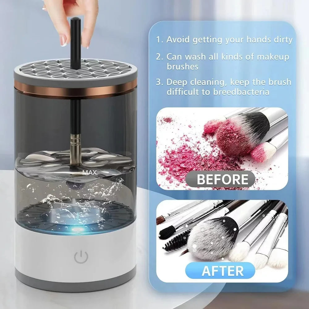 Electric Makeup Brush Cleaner & Dryer – Automatic Fast Clean Machine