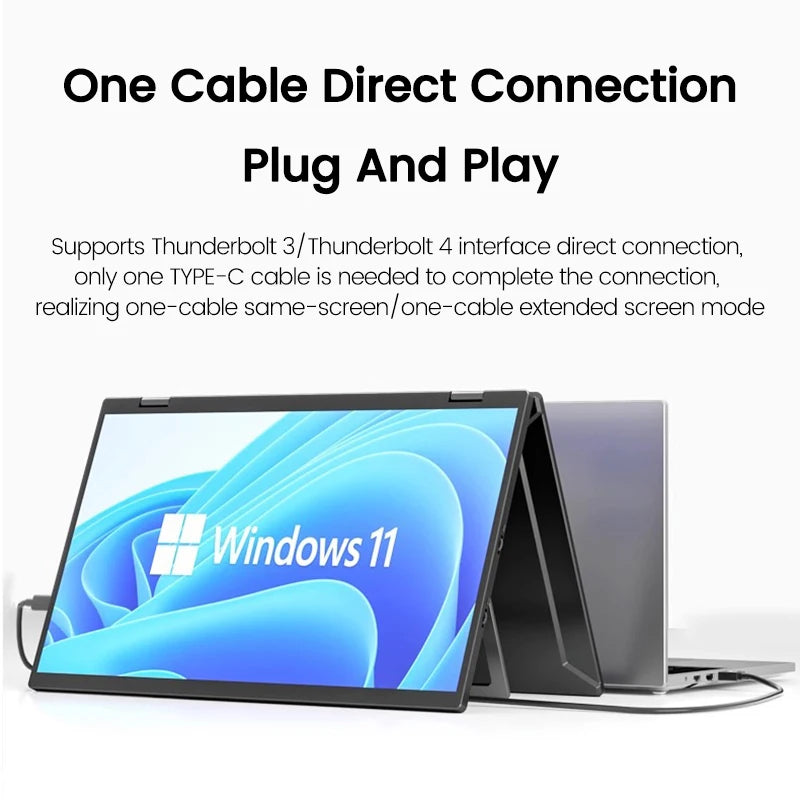 "Versatile 15.6'' Dual Touch Screen Portable Monitor - 1080P FHD with 360° Flip for PC, Laptop, Mac, Xbox, PS4/5 & Switch!"