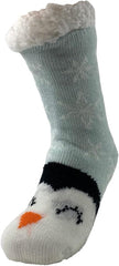 Sock Slippers for Women - 2 Pack Non Slip Socks - Fuzzy Socks Warm Socks with Grippers Sherpa Fleece Lined Thermal