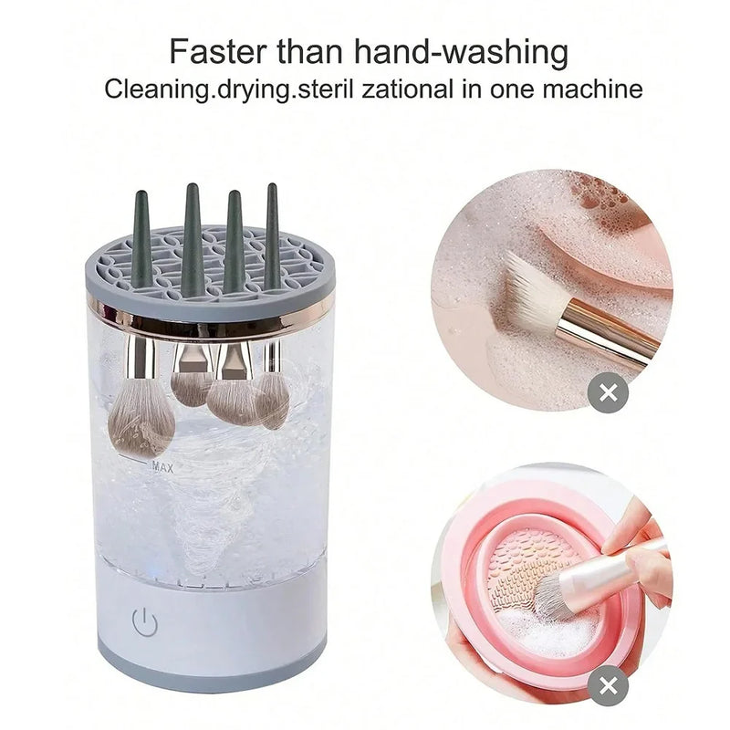 Electric Makeup Brush Cleaner & Dryer – Automatic Fast Clean Machine