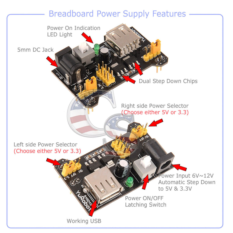 MB-102 830 Point Prototype PCB Breadboard+65P