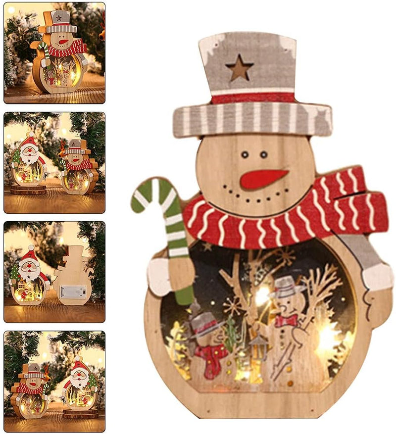 1Pc Christmas Light up Ornament House beside Table Ornament Christmas Led Hanging Light Portable Christmas Light Santaur Ornament Christmas Table Sign Window Wood Collection