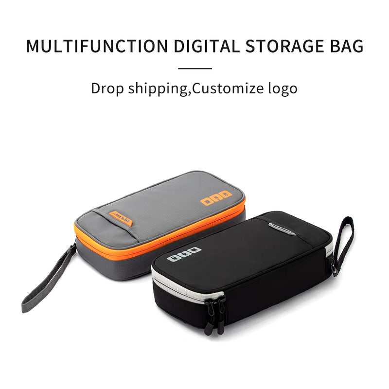 Portable Electronic Accessories Travel Case,Cable Organizer Bag Gadget Carry Bag for Ipad,Cables,Power,Usb Flash Drive, Charger