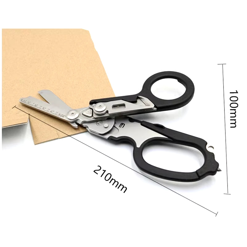 Multifunction Scissors  for Raptors First Aid Expert Tactical Folding Scissors Outdoor Survival Tool Combination Gadget