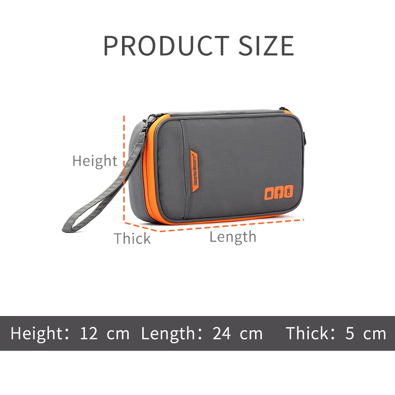 Portable Electronic Accessories Travel Case,Cable Organizer Bag Gadget Carry Bag for Ipad,Cables,Power,Usb Flash Drive, Charger