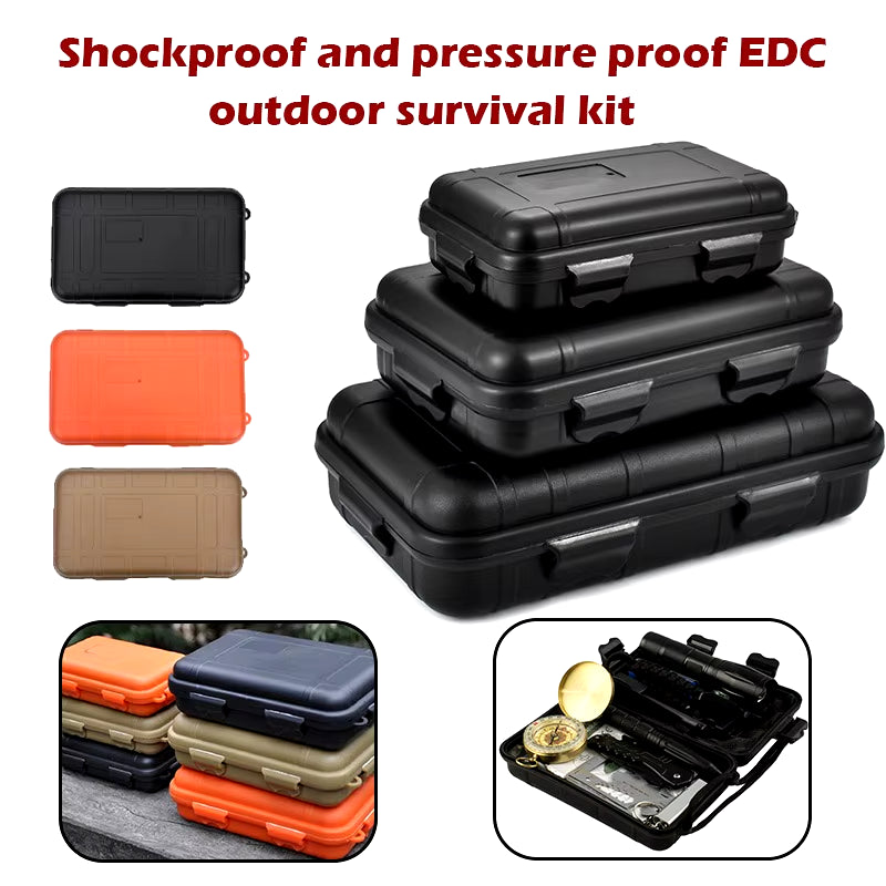 Outdoor Sealed Box Plastic Shockproof Bins Waterproof Box Travel Storage Kit Survival Case Valuables Electronic Gadget Container