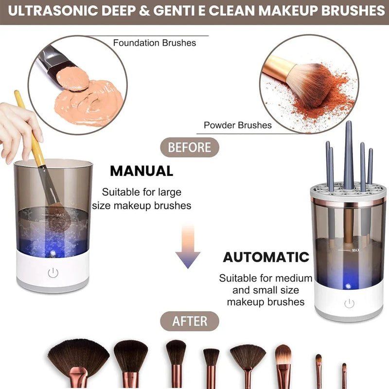 Electric Makeup Brush Cleaner & Dryer – Automatic Fast Clean Machine