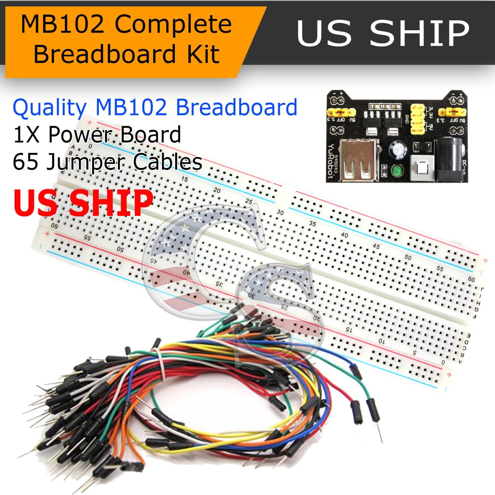 MB-102 830 Point Prototype PCB Breadboard+65P