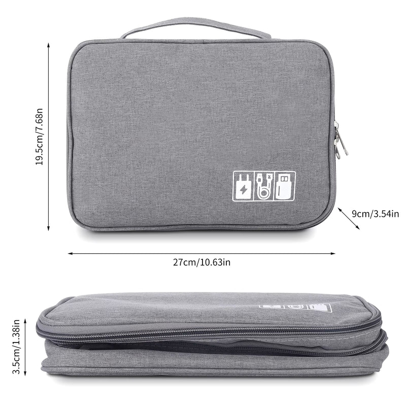 Electronics Organizer Travel Case, Multi-Use Cube Travel Storage Bag, Portable Waterproof Data Cable Headphone Organizer Bag