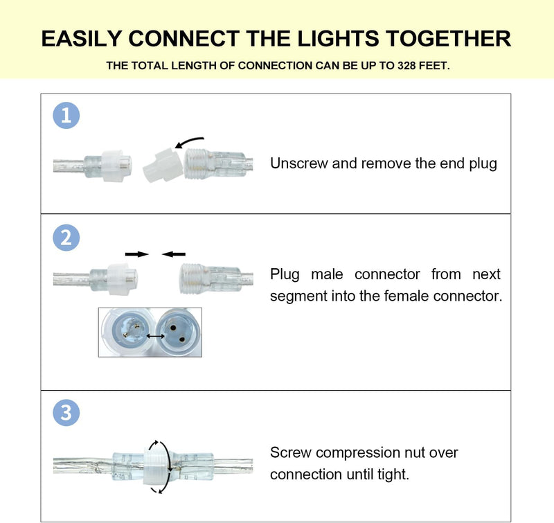 10FT Rope Lights Indoor,Connectable and Flexible LED Tube Lights,Led Rope Lights Outdoor for Garden,Patio,Porch,Backyard,Christmas Decoration(Warm White,2800K-3000K)