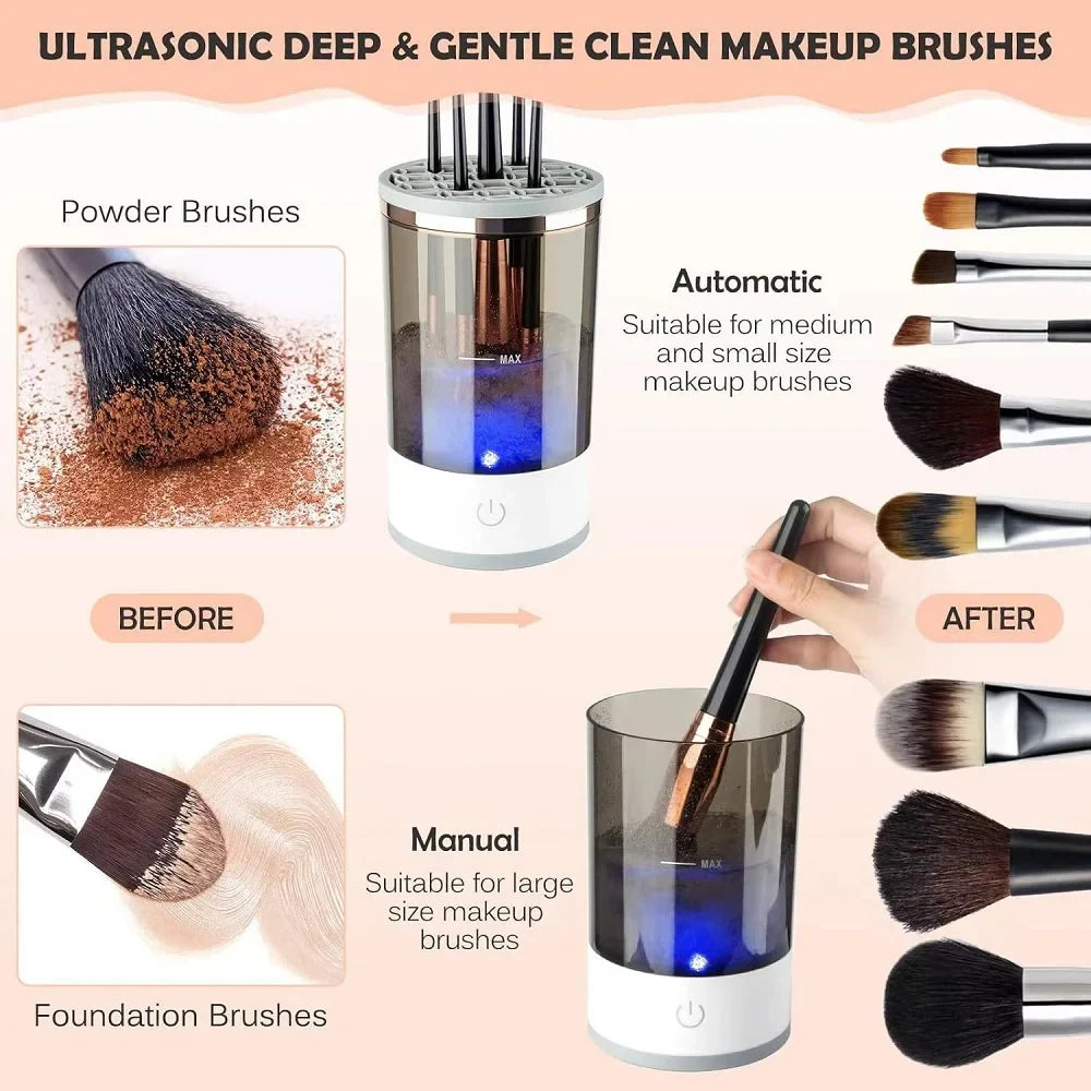 Electric Makeup Brush Cleaner & Dryer – Automatic Fast Clean Machine