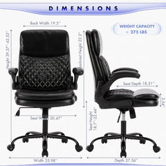 COLAMY 5037 Office Chair, Diamond Black