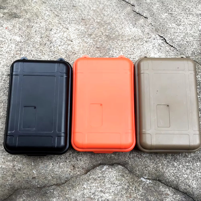 Outdoor Camping Travel Waterproof Airtight Survival Case Storage Box Container Matches Small Tools Travel Sealed Containers