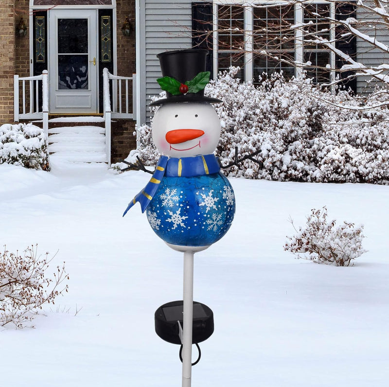 Solar Christmas Decorations Light Snowman Christmas Light for Outdoor Yard Garden