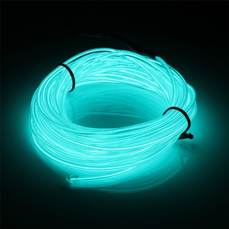 EL Wire Battery Pack 9.8Ft / 3M Bright Neon Light Strip 360° Illumination Neon Tube Rope Lights for DIY, Festival, Party Decoration, Pub, Halloween, Chrismas (9.8Ft / 3M, Light Green)