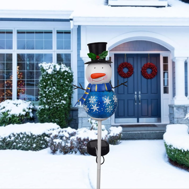 Solar Christmas Decorations Light Snowman Christmas Light for Outdoor Yard Garden