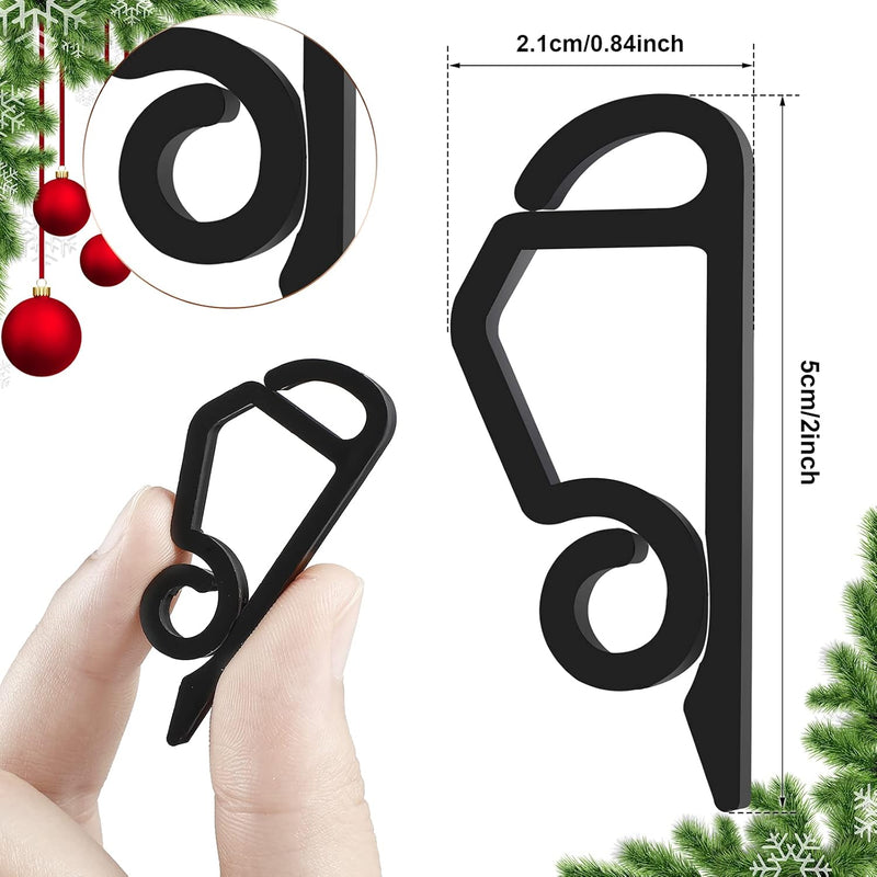 Christmas Light Clip Christmas Light Hooks Mini Plastic Gutter Hanging Hooks Christmas Lights Hooks Clips Weatherproof Outdoor Light Clips Holiday Light Clips for Christmas Decor (150, Black)