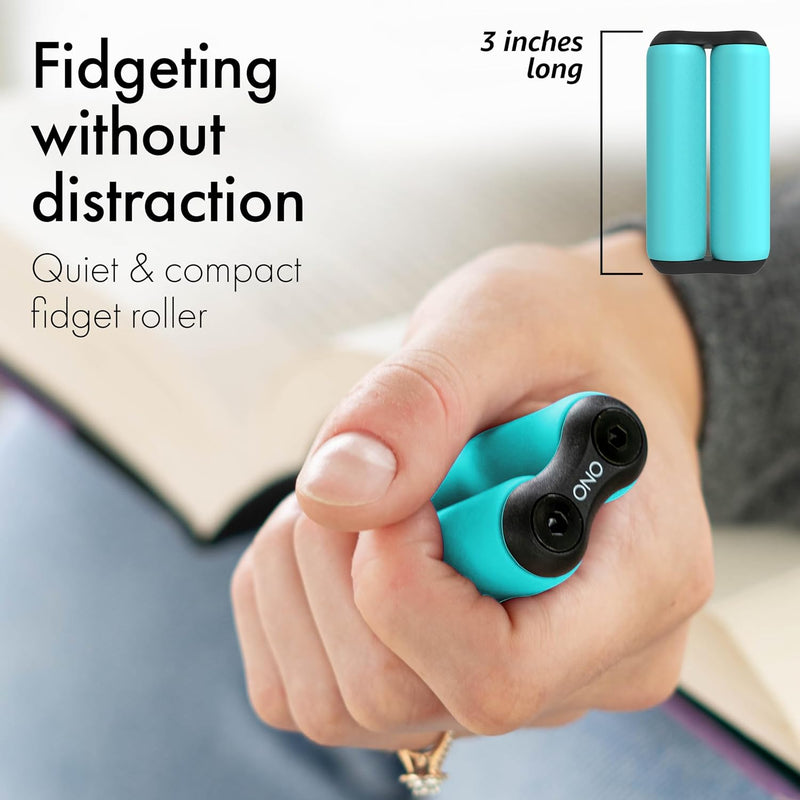 Roller - Handheld Fidget Toy for Adults | Help Relieve Stress, Anxiety, Tension | Promotes Focus, Clarity | Compact, Portable Design (Junior Size/Abs Plastic, Teal)